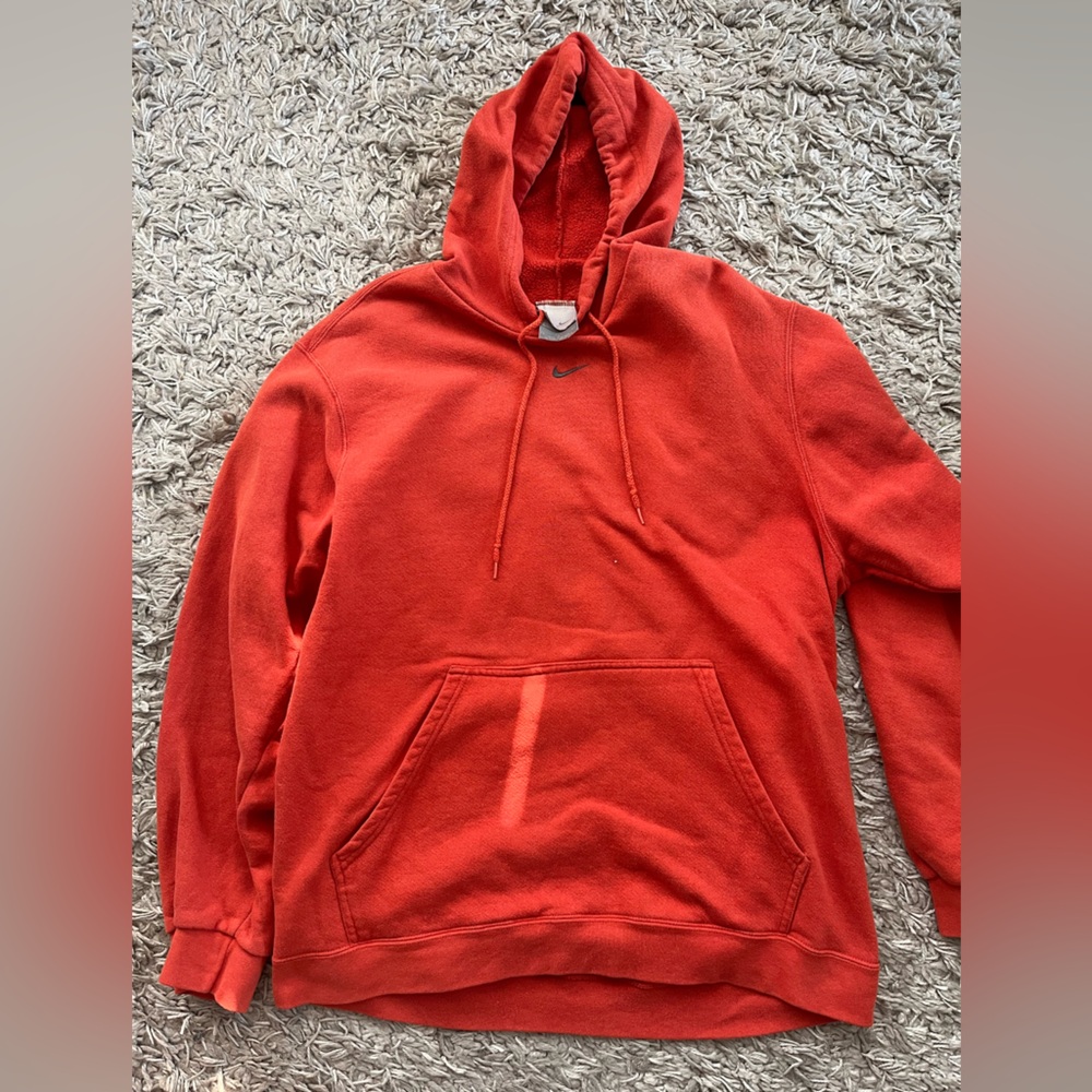 Vintage orange Nike centre swoosh hoodie